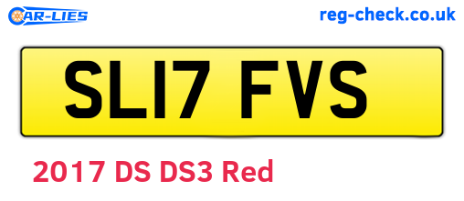 SL17FVS are the vehicle registration plates.