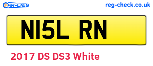 N15LRN are the vehicle registration plates.