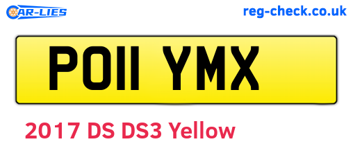 PO11YMX are the vehicle registration plates.