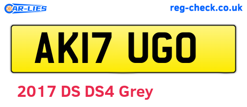 AK17UGO are the vehicle registration plates.
