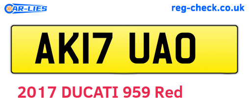 AK17UAO are the vehicle registration plates.