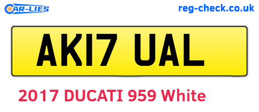 AK17UAL are the vehicle registration plates.