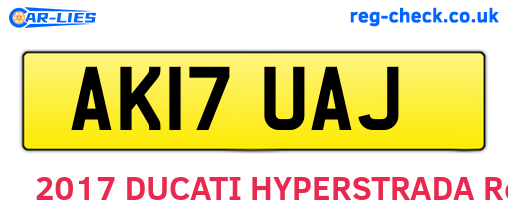 AK17UAJ are the vehicle registration plates.