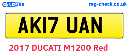 AK17UAN are the vehicle registration plates.