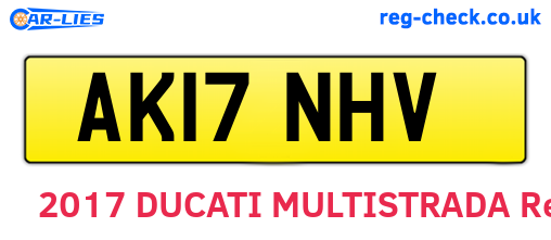 AK17NHV are the vehicle registration plates.