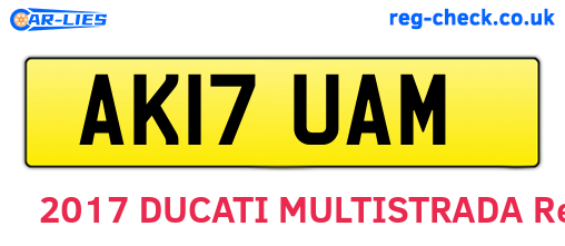 AK17UAM are the vehicle registration plates.