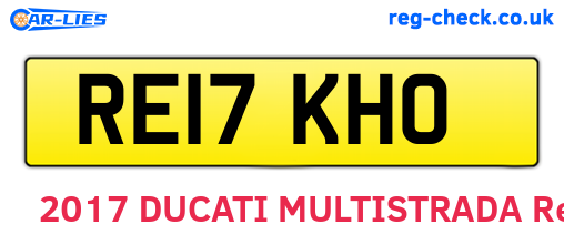 RE17KHO are the vehicle registration plates.