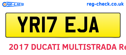 YR17EJA are the vehicle registration plates.