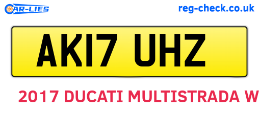 AK17UHZ are the vehicle registration plates.
