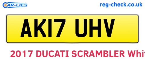 AK17UHV are the vehicle registration plates.