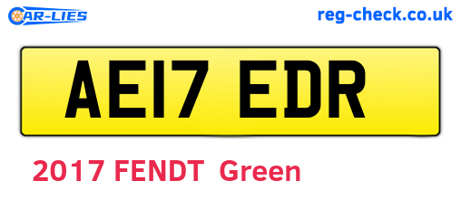 AE17EDR are the vehicle registration plates.