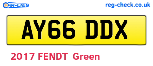 AY66DDX are the vehicle registration plates.