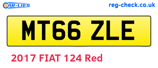 MT66ZLE are the vehicle registration plates.