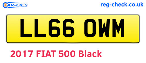 LL66OWM are the vehicle registration plates.