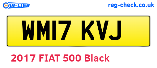 WM17KVJ are the vehicle registration plates.