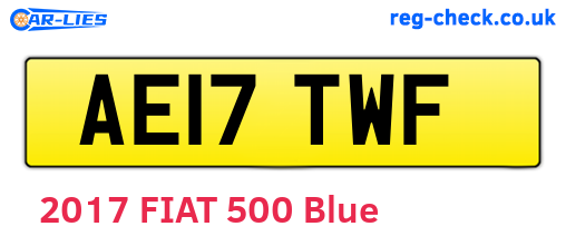 AE17TWF are the vehicle registration plates.