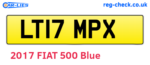 LT17MPX are the vehicle registration plates.