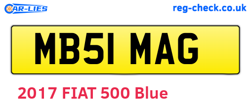 MB51MAG are the vehicle registration plates.