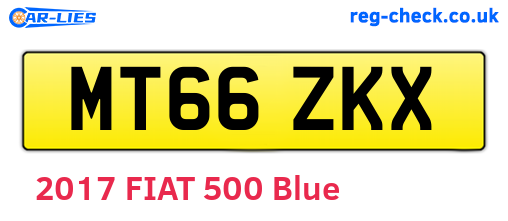 MT66ZKX are the vehicle registration plates.