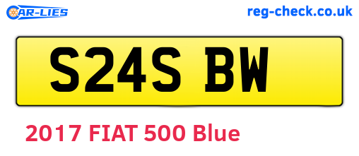 S24SBW are the vehicle registration plates.