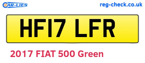 HF17LFR are the vehicle registration plates.