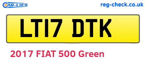 LT17DTK are the vehicle registration plates.