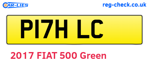 P17HLC are the vehicle registration plates.