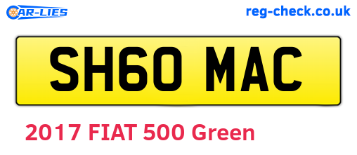 SH60MAC are the vehicle registration plates.