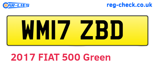 WM17ZBD are the vehicle registration plates.