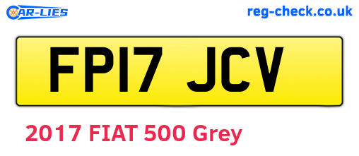 FP17JCV are the vehicle registration plates.