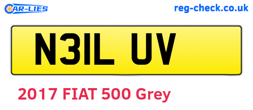 N31LUV are the vehicle registration plates.