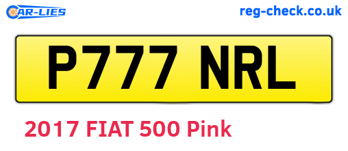 P777NRL are the vehicle registration plates.
