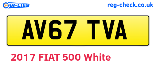 AV67TVA are the vehicle registration plates.