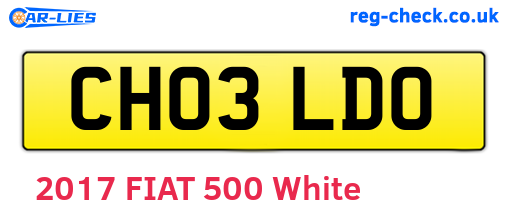 CH03LDO are the vehicle registration plates.