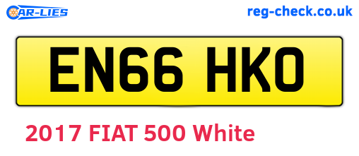 EN66HKO are the vehicle registration plates.