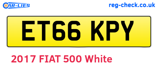 ET66KPY are the vehicle registration plates.