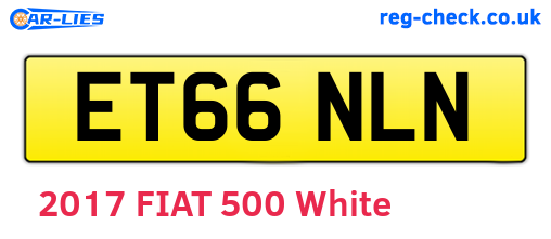 ET66NLN are the vehicle registration plates.