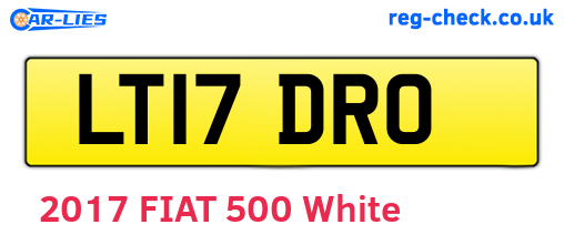 LT17DRO are the vehicle registration plates.