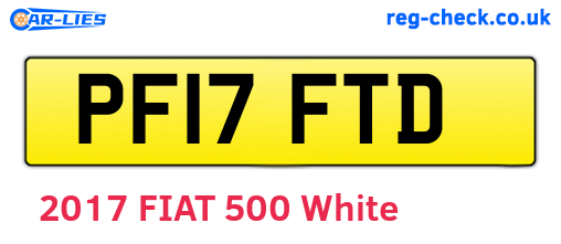 PF17FTD are the vehicle registration plates.