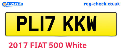 PL17KKW are the vehicle registration plates.