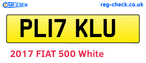 PL17KLU are the vehicle registration plates.