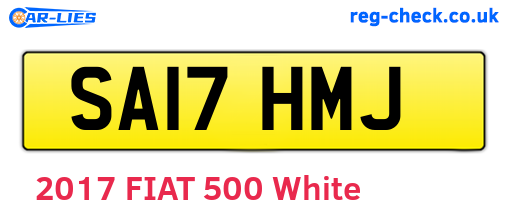 SA17HMJ are the vehicle registration plates.