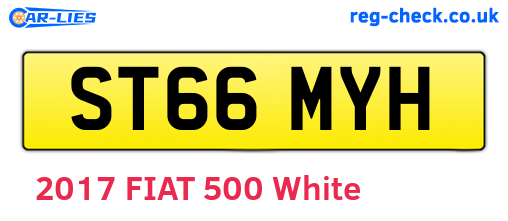 ST66MYH are the vehicle registration plates.