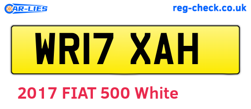 WR17XAH are the vehicle registration plates.