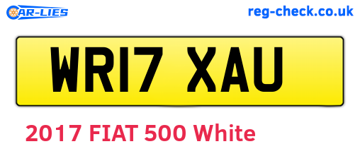 WR17XAU are the vehicle registration plates.