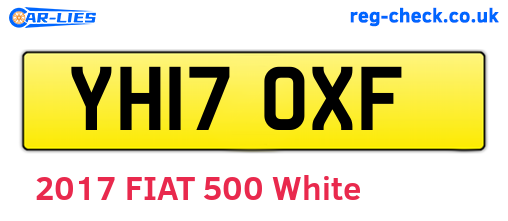 YH17OXF are the vehicle registration plates.