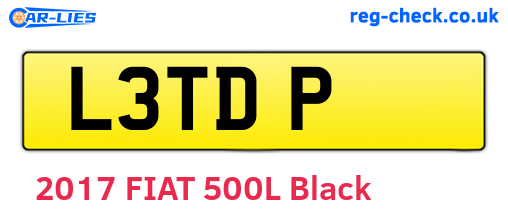 L3TDP are the vehicle registration plates.
