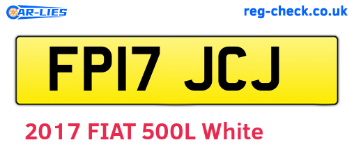FP17JCJ are the vehicle registration plates.