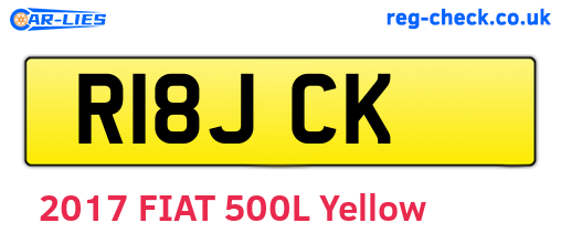 R18JCK are the vehicle registration plates.