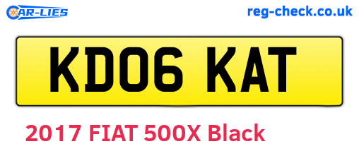 KD06KAT are the vehicle registration plates.